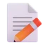 Memo with pencil icon
